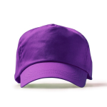 Cappellino a 5 pannelli in cotone con fori di ventilazione da 170 g/m2 color viola seconda vista