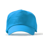 Cappellino a 5 pannelli in cotone con fori di ventilazione da 170 g/m2 color azzurro seconda vista