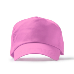 Cappellino a 5 pannelli in cotone con fori di ventilazione da 170 g/m2 color rosa chiaro seconda vista
