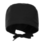 Cuffia sanitaria in poliestere con lacci regolabili 150 g/m2 color nero seconda vista
