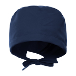 Cuffia sanitaria in poliestere con lacci regolabili 150 g/m2 color blu mare seconda vista