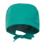 Cuffia sanitaria in poliestere con lacci regolabili 150 g/m2 color verde smeraldo seconda vista