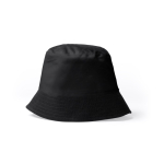 Cappello stile bob in cotone con design classico 170 g/m2 color nero seconda vista