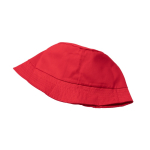 Cappello stile bob in cotone con design classico 170 g/m2 color rosso vista dettaglio 1