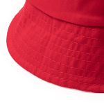 Cappello stile bob in cotone con design classico 170 g/m2 color rosso vista dettaglio 2