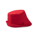 Cappello stile bob in cotone con design classico 170 g/m2 color rosso vista dettaglio 4