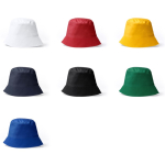 Cappello stile bob in cotone con design classico 170 g/m2 color rosso vista dettaglio 6