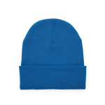 Berretto in maglia acrilica con doppio risvolto inferiore 320 g/m2 color rosso prima vista d'uso