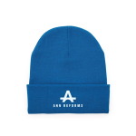 Berretto in maglia acrilica con doppio risvolto inferiore 320 g/m2 color rosso vista dettaglio 1