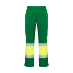 Pantaloni da lavoro alta visibilità inverno 240 g/m2 Roly Soan color verde seconda vista