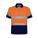 Polo da lavoro alta visibilità in poliestere 170g/m2 Roly Polaris color  arancione fluorescente seconda vista