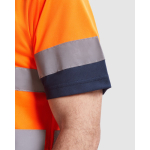 Polo da lavoro alta visibilità in poliestere 170g/m2 Roly Polaris color  arancione fluorescente vista dettaglio 2