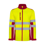 Giacca da lavoro softshell alta visibilità 320 g/m2 Roly Antares color rosso seconda vista