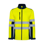 Giacca da lavoro softshell alta visibilità 320 g/m2 Roly Antares color giallo fluorescente seconda vista