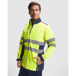 Giacca da lavoro softshell alta visibilità 320 g/m2 Roly Antares color giallo fluorescente prima vista d'uso