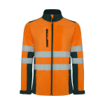 Giacca da lavoro softshell alta visibilità 320 g/m2 Roly Antares color  arancione fluorescente seconda vista