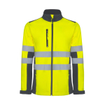 Giacca da lavoro softshell alta visibilità 320 g/m2 Roly Antares color grigio topo seconda vista
