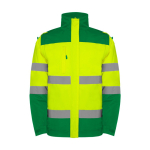 Parka da lavoro alta visibilità impermeabile 400g/m2 Roly Epsylon color verde seconda vista