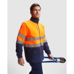 Giacca in pile da lavoro alta visibilità 300 g/m2 Roly Altair color  arancione fluorescente quinta vista d'uso