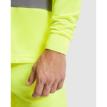 Polo da lavoro tecnico a maniche lunghe 170 g/m2 Roly Polaris L/S color giallo fluorescente vista dettaglio 2