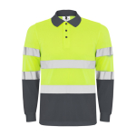 Polo da lavoro tecnico a maniche lunghe 170 g/m2 Roly Polaris L/S color grigio topo seconda vista