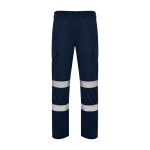 Pantaloni da lavoro lunghi alta visibilità 240 g/m2 Roly Daily HV color blu mare seconda vista