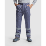 Pantaloni da lavoro lunghi alta visibilità 240 g/m2 Roly Daily HV color grigio topo prima vista d'uso