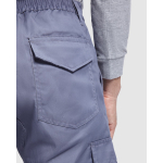 Pantaloni da lavoro lunghi alta visibilità 240 g/m2 Roly Daily HV color grigio topo vista dettaglio 2