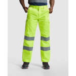Pantaloni da lavoro ad alta visibilità 235 g/m2 Roly Alfa color giallo fluorescente prima vista d'uso