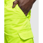 Pantaloni da lavoro ad alta visibilità 235 g/m2 Roly Alfa color giallo fluorescente vista dettaglio 2