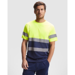 Maglietta tecnica da lavoro alta visibilità 130 g/m2 Roly Delta color blu mare prima vista d'uso
