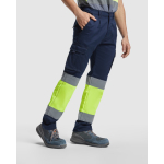 Pantaloni da lavoro alta visibilità 250 g/m2 Roly Daily Stretch HV color giallo fluorescente terza vista d'uso
