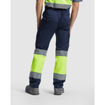 Pantaloni da lavoro alta visibilità 250 g/m2 Roly Daily Stretch HV color giallo fluorescente quarta vista d'uso