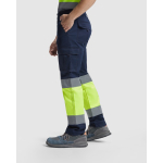 Pantaloni da lavoro alta visibilità 250 g/m2 Roly Daily Stretch HV color giallo fluorescente quinta vista d'uso