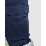 Pantaloni da lavoro alta visibilità 250 g/m2 Roly Daily Stretch HV color giallo fluorescente vista dettaglio 1