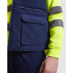 Gilet da lavoro reversibile alta visibilità 450 g/m2 Roly Persei color giallo fluorescente vista dettaglio 1