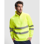 Felpa da lavoro alta visibilità in pile 280 g/m2 Roly Spica color giallo fluorescente prima vista d'uso