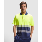 Polo tecnica alta visibilità in poliestere 170 g/m2 Roly Vega color giallo fluorescente prima vista d'uso