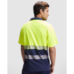 Polo tecnica alta visibilità in poliestere 170 g/m2 Roly Vega color giallo fluorescente quarta vista d'uso