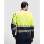 Polo da lavoro alta visibilità maniche lunghe 170g/m2 Roly Vega LS color giallo fluorescente quarta vista d'uso