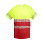 T-shirt da lavoro tecnica in cotone e poliestere 170g/m2 Roly Tauri color rosso seconda vista