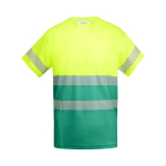 T-shirt da lavoro tecnica in cotone e poliestere 170g/m2 Roly Tauri color verde seconda vista