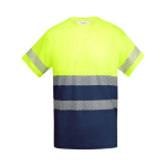 T-shirt da lavoro tecnica in cotone e poliestere 170g/m2 Roly Tauri color blu mare seconda vista