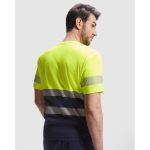 T-shirt da lavoro tecnica in cotone e poliestere 170g/m2 Roly Tauri color blu mare quarta vista d'uso