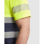 T-shirt da lavoro tecnica in cotone e poliestere 170g/m2 Roly Tauri color blu mare vista dettaglio 1