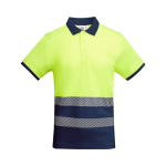 Polo da lavoro a alta visibilità maniche corte 170g/m2 Roly Atrio color blu mare seconda vista