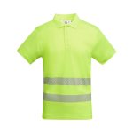 Polo da lavoro a alta visibilità maniche corte 170g/m2 Roly Atrio color giallo fluorescente seconda vista