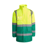 Parka da lavoro imbottito alta visibilità 395 g/m2 Roly Merak color verde seconda vista