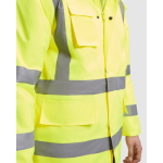 Parka da lavoro imbottito alta visibilità 395 g/m2 Roly Merak color blu mare vista dettaglio 2