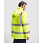 Parka da lavoro imbottito alta visibilità 395 g/m2 Roly Merak color blu mare vista dettaglio 3